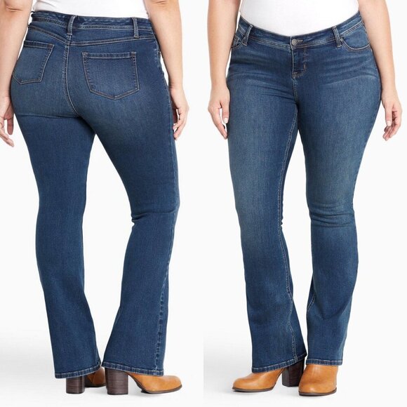 torrid Denim - Torrid Luxe Slim Boot Jeans Size 14S Short Blue Bootcut Cowgirl Super Stretch